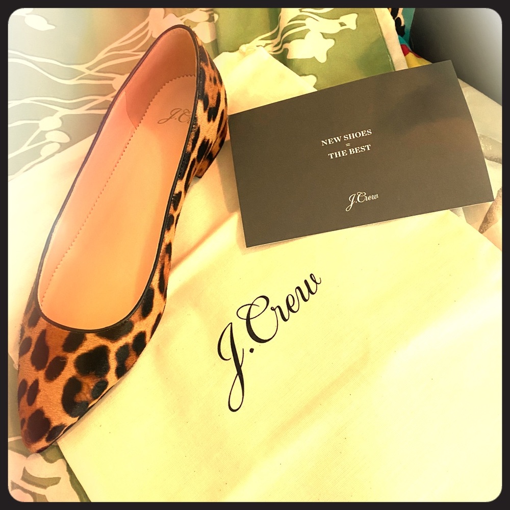 JCrew Leopard Flats